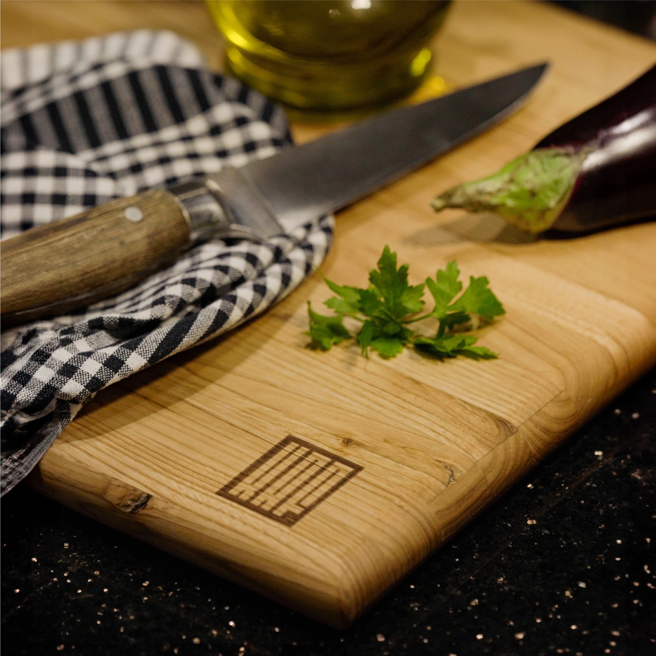 Edge Grain Kesme Tahtası - Kestane