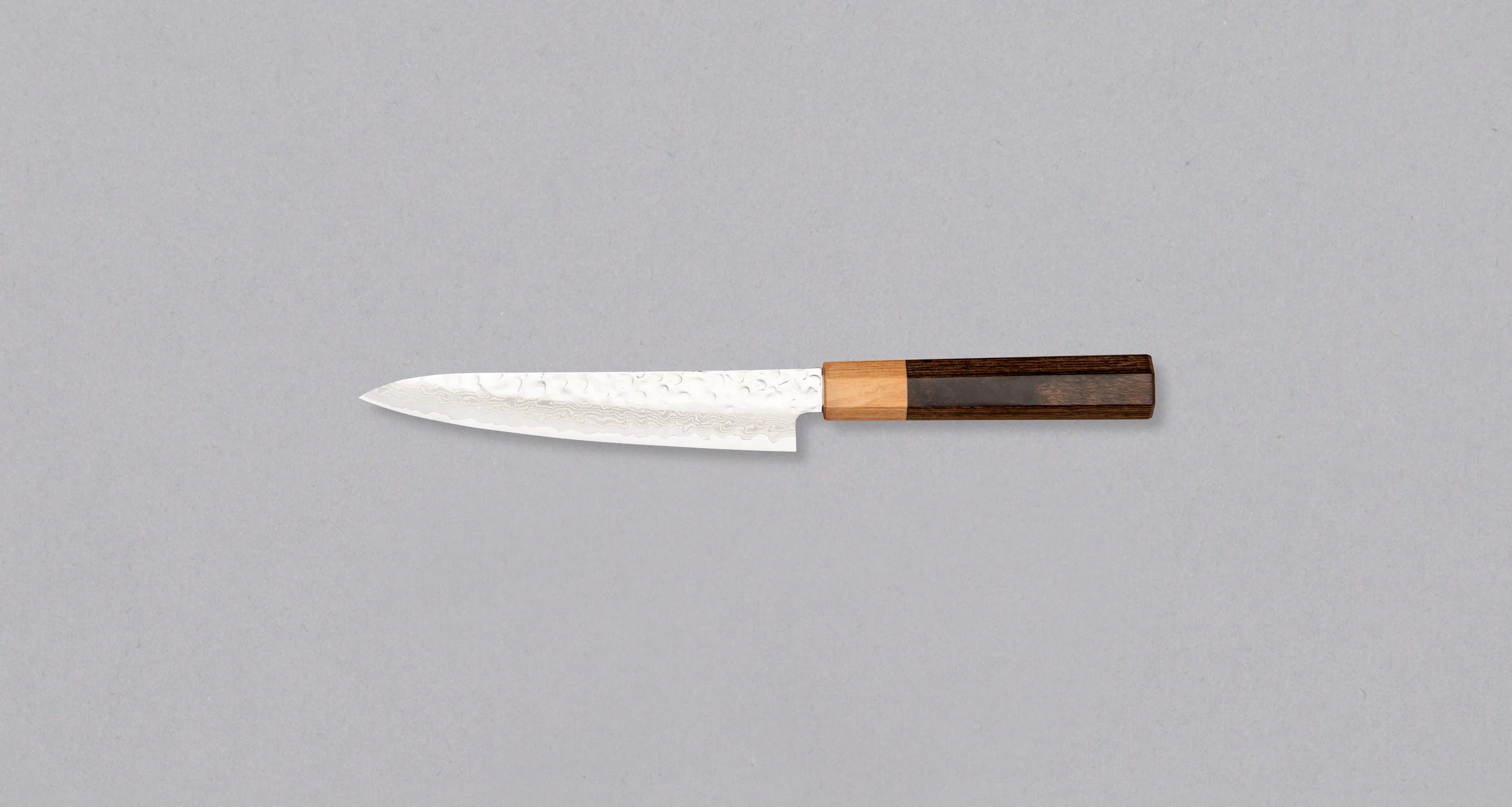 Yasuda Hamono VG-10 Petty Kotetsu - Damascus Tsuchime 150mm