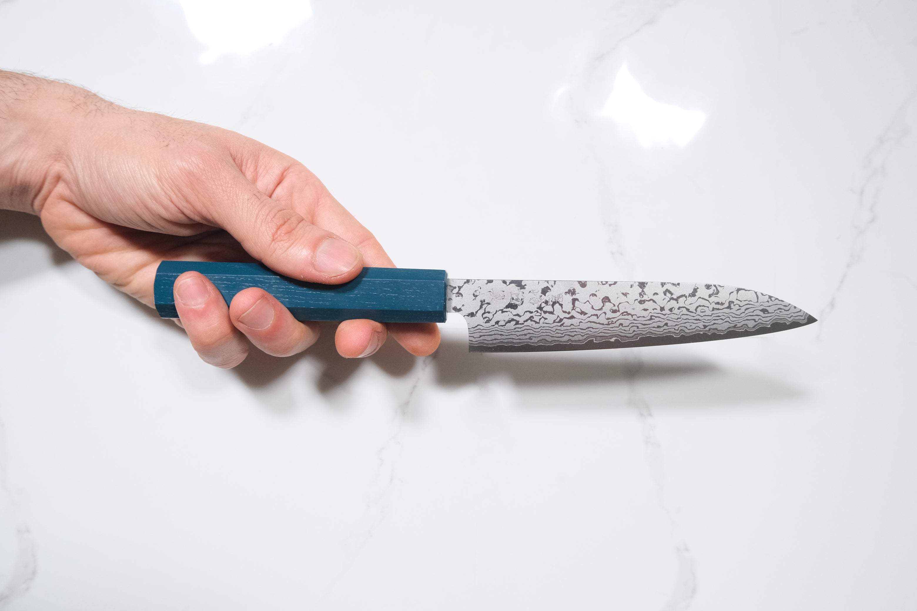 Makoto Kurosaki VG-7 Petty - Damascus Tsuchime 135mm