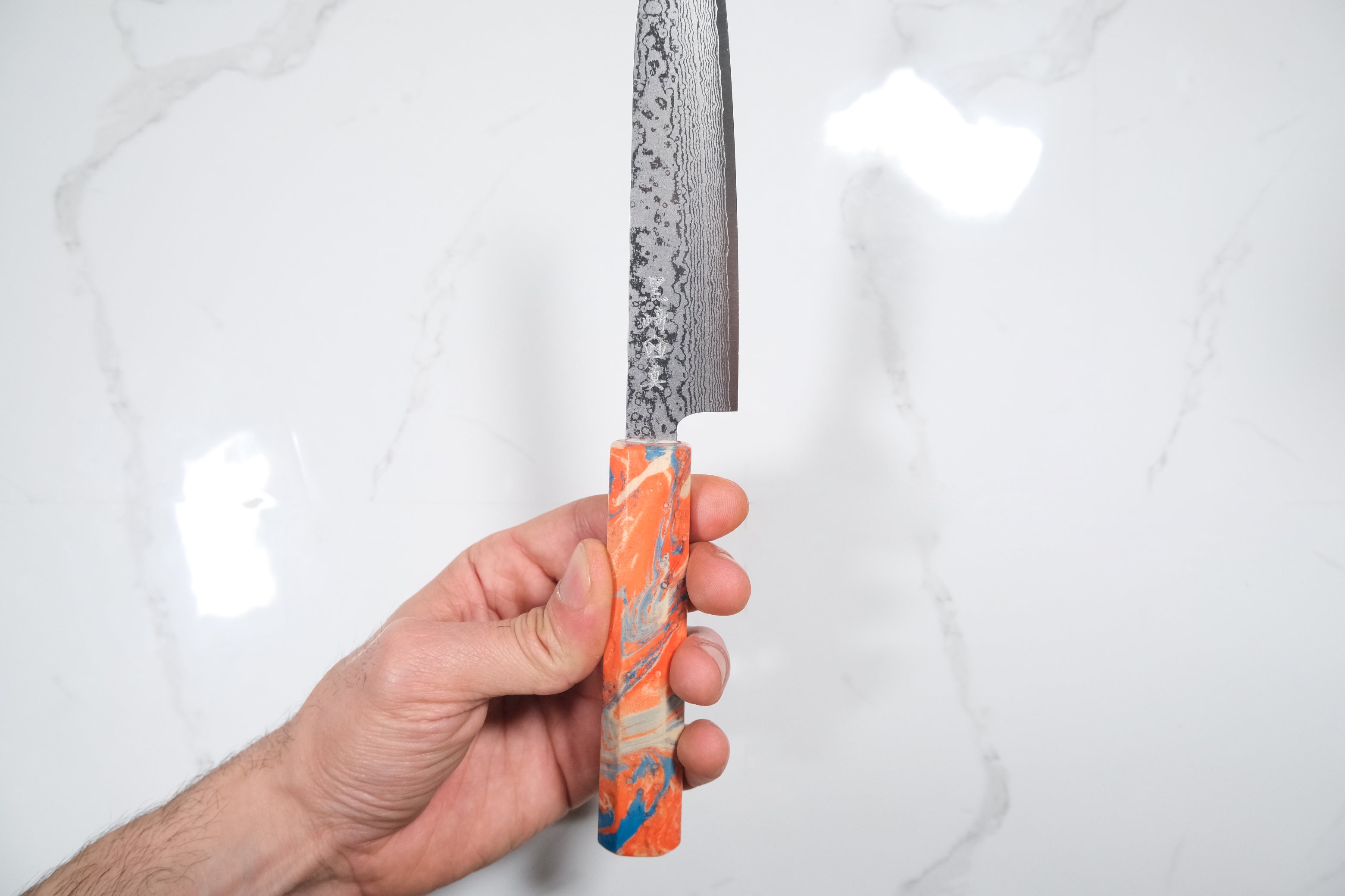 Makoto Kurosaki VG-7 Petty - Damascus 135mm (Marble)