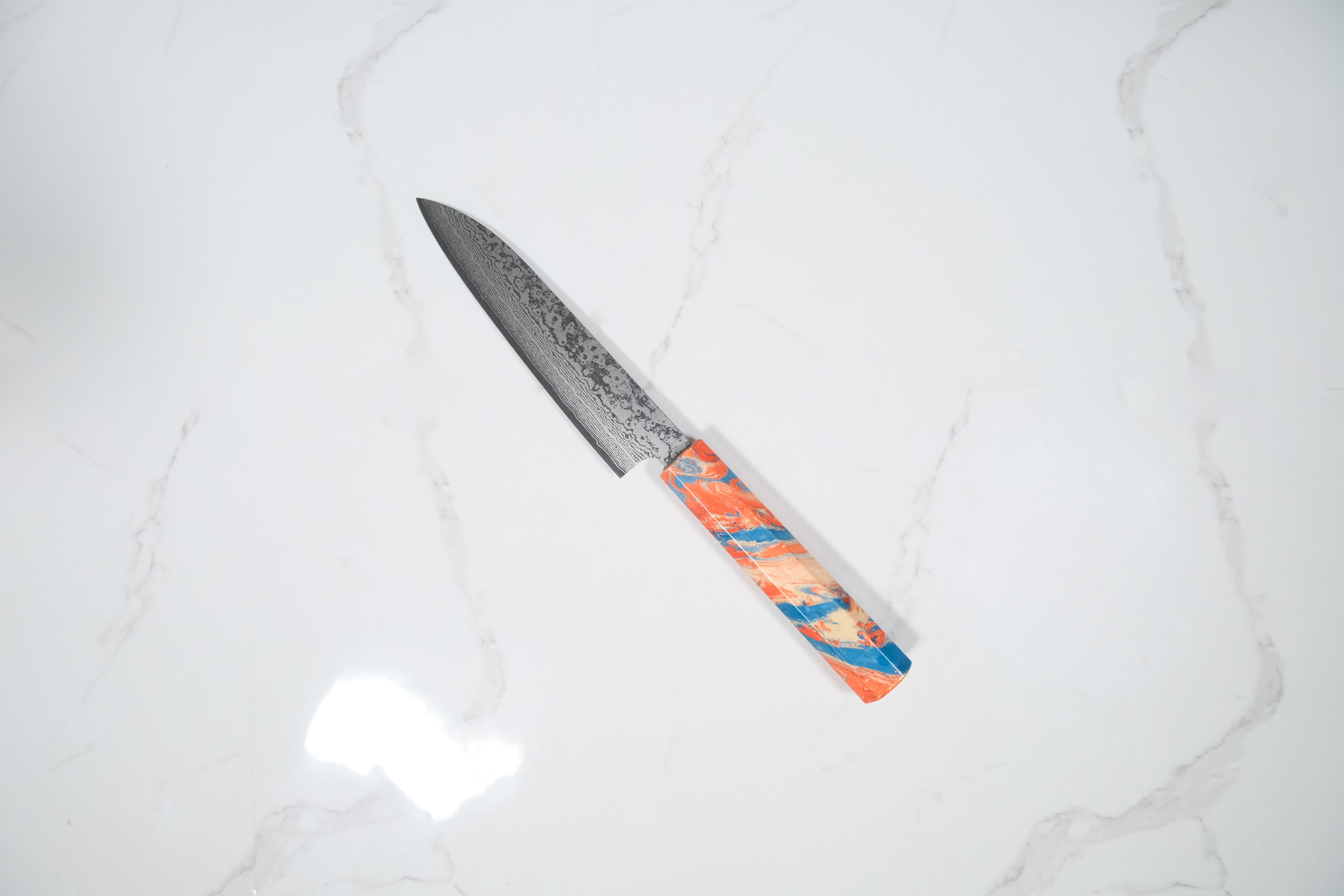Makoto Kurosaki VG-7 Petty - Damascus 135mm (Marble)