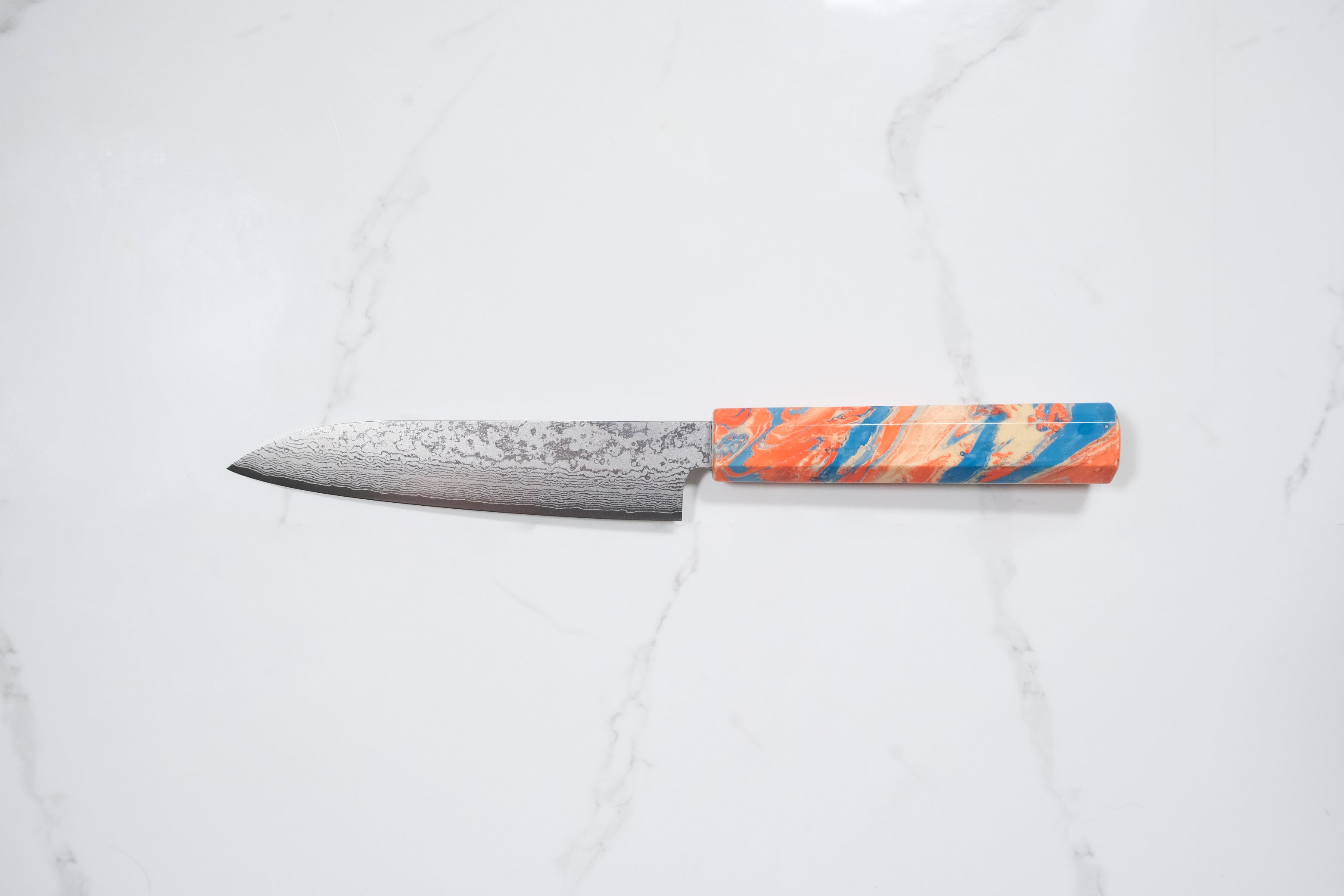 Makoto Kurosaki VG-7 Petty - Damascus 135mm (Marble)