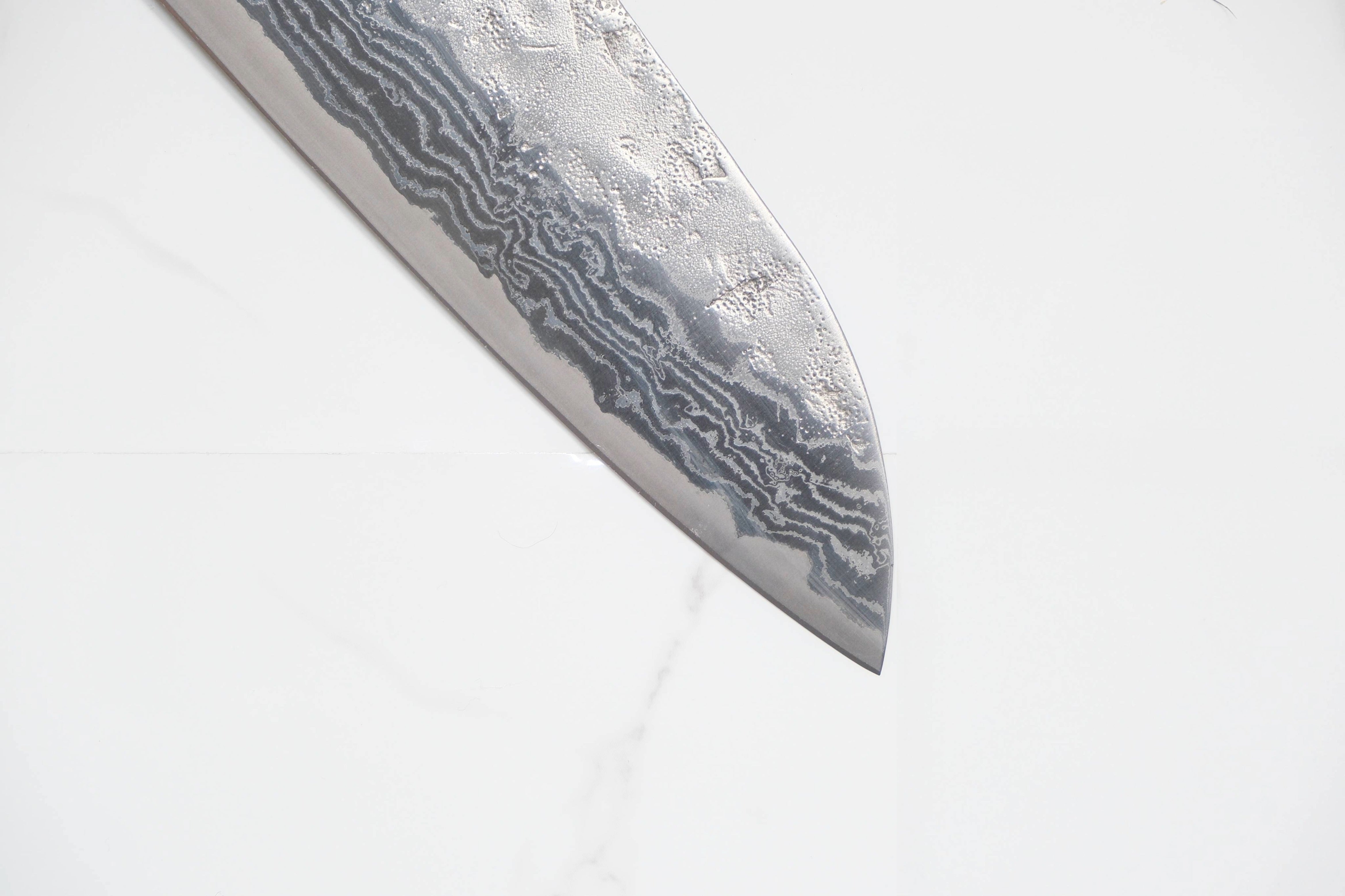 Tsunehisa SW Santoku - Washiji Damascus 165mm