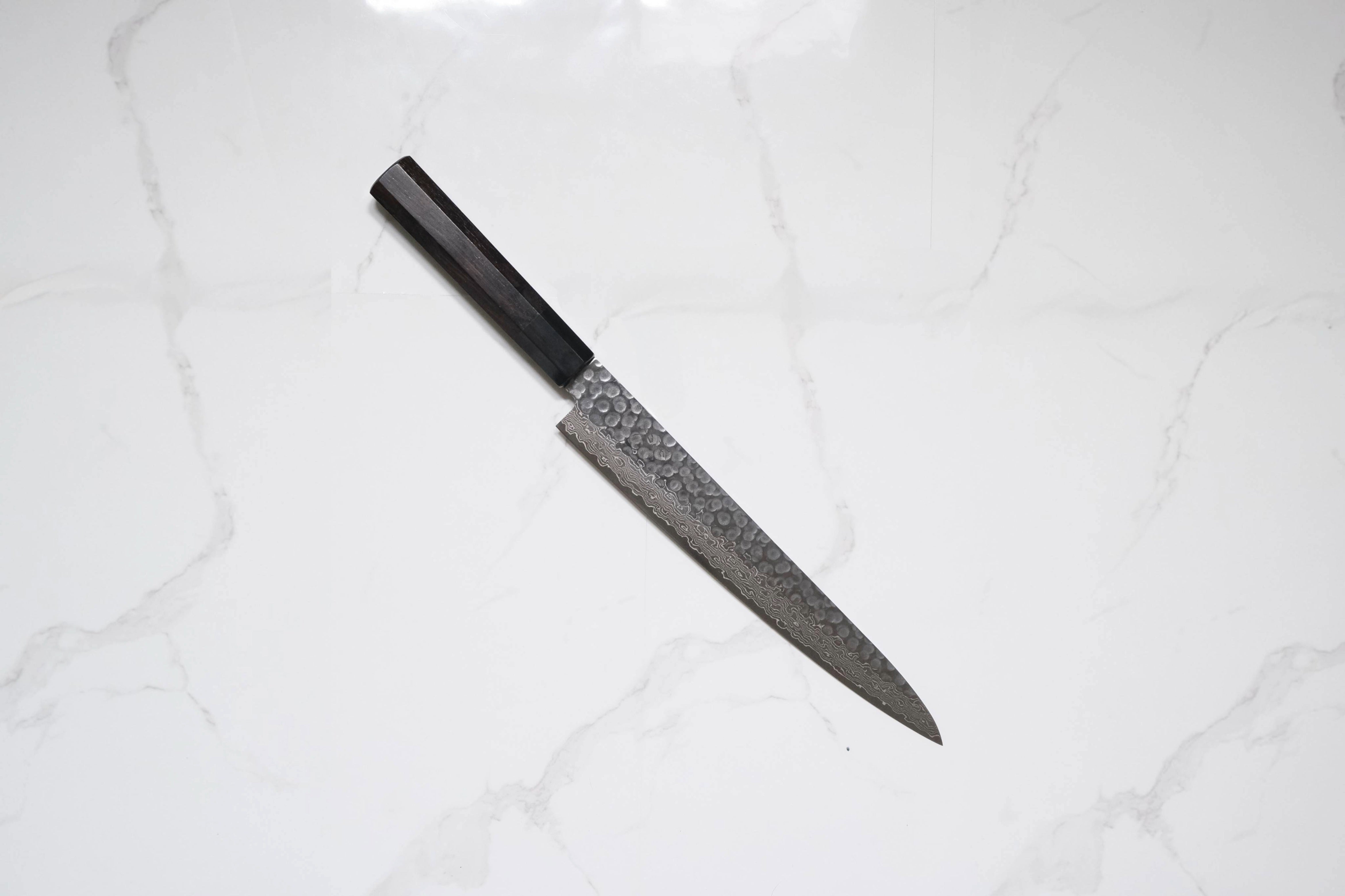 Tsunehisa VG-10 Sujihiki - Damascus Tsuchime 240mm