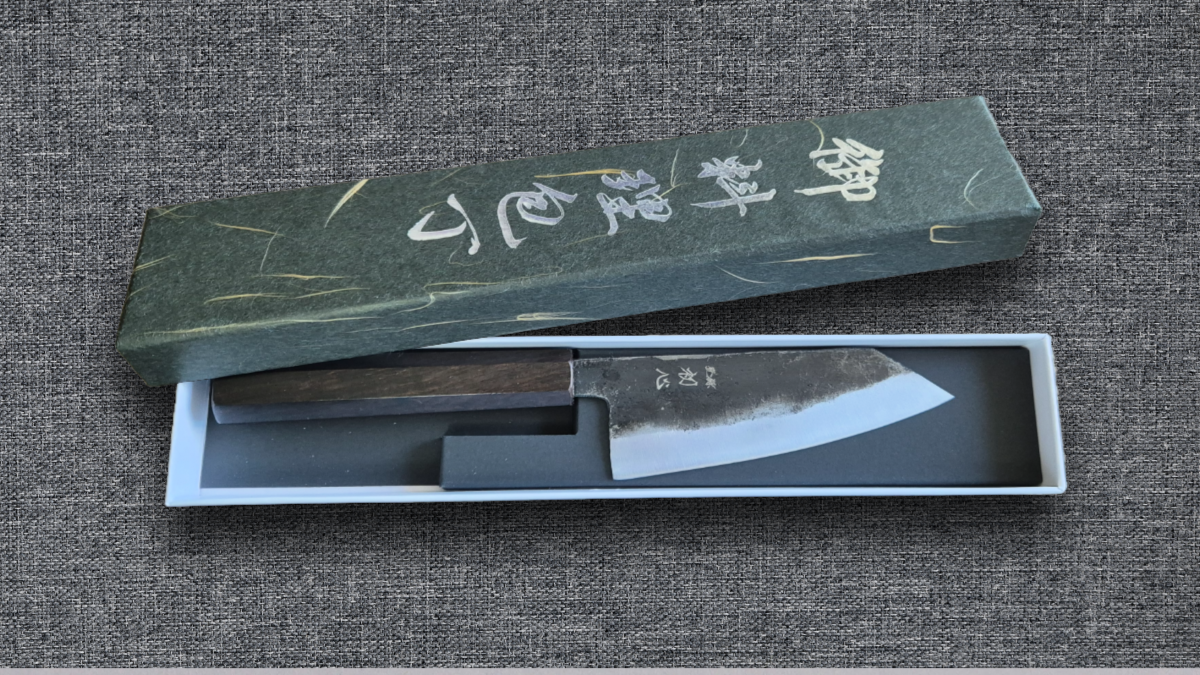 Hatsukokoro Aogami #2 Ko Bunka - Kurouchi 120mm - Abanoz