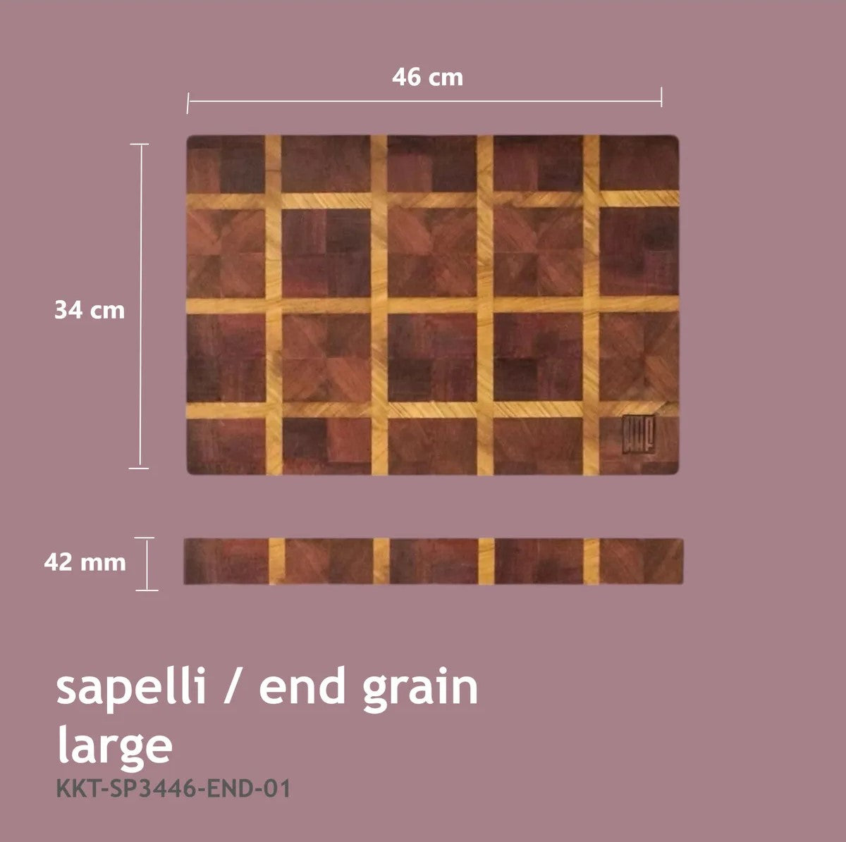 End Grain Kesme Tahtası - Sapelli