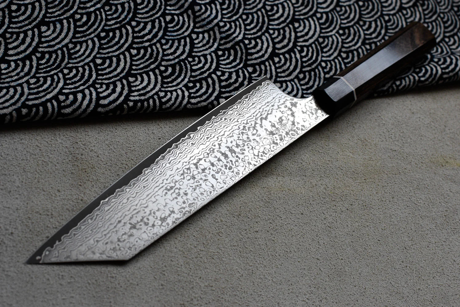 Suncraft VG-10 Bunka - Siyah Damascus 200mm
