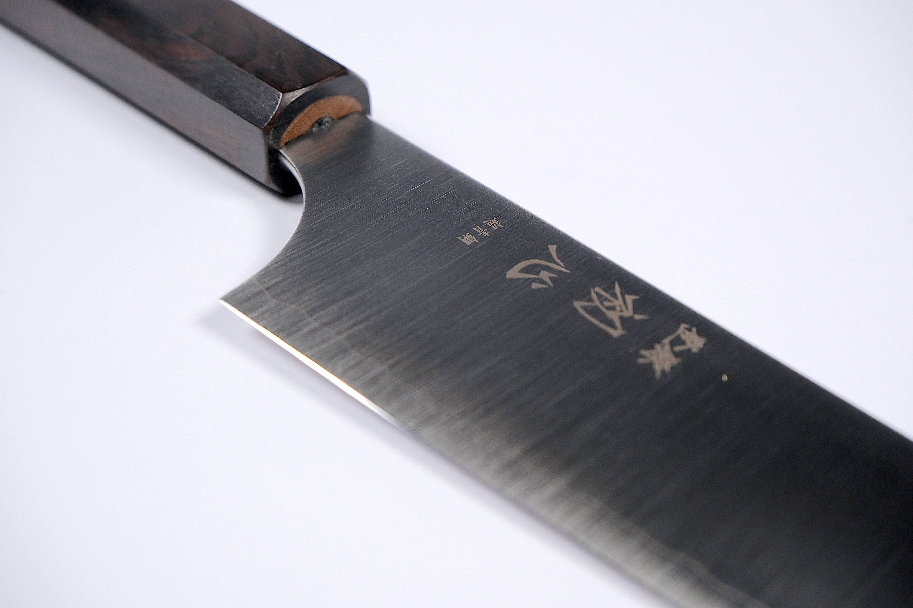 Hatsukokoro Aogami Super Gyuto - Migaki 210mm - Abanoz