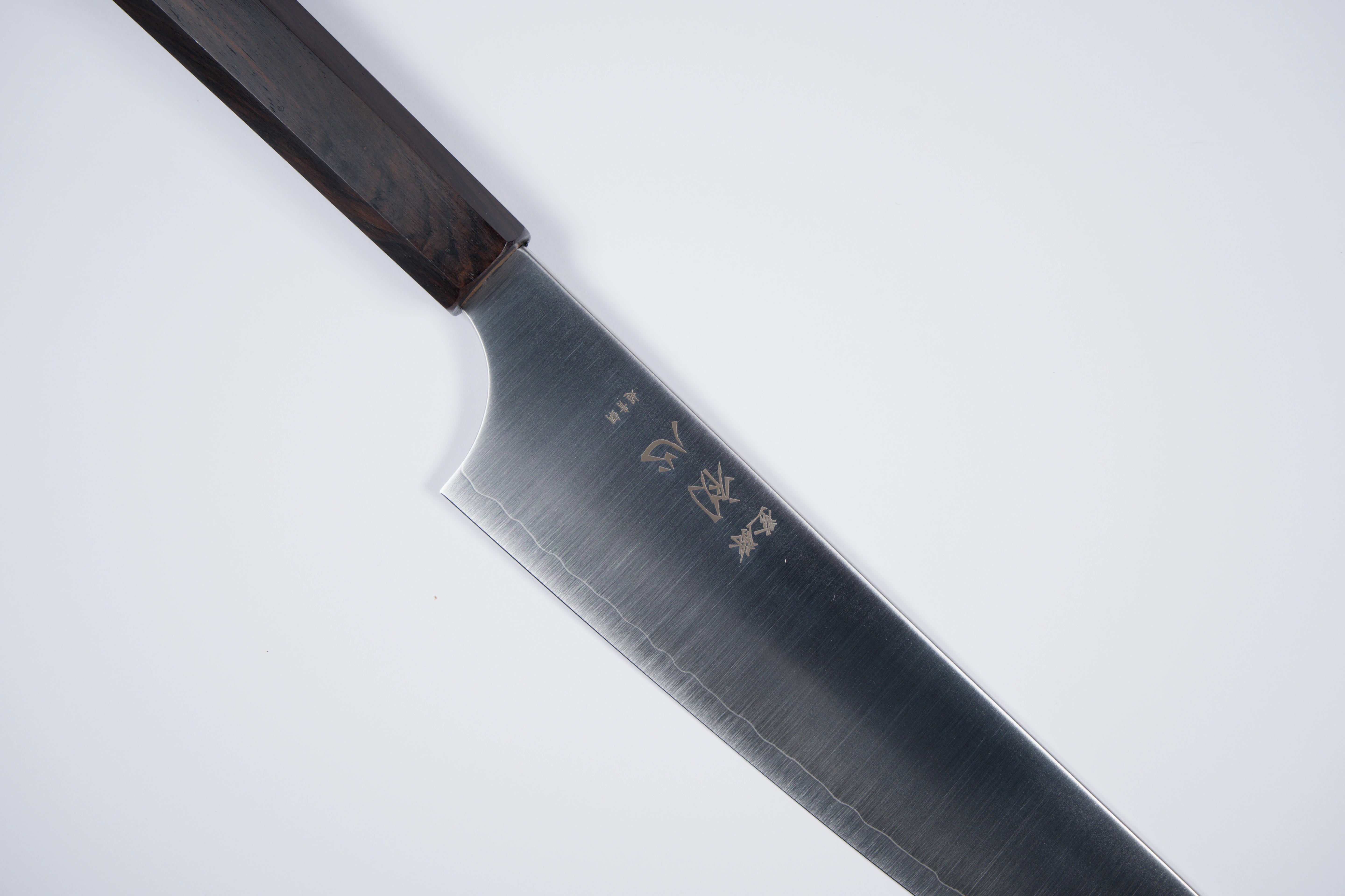 Hatsukokoro Aogami Super Gyuto - Migaki 210mm - Abanoz