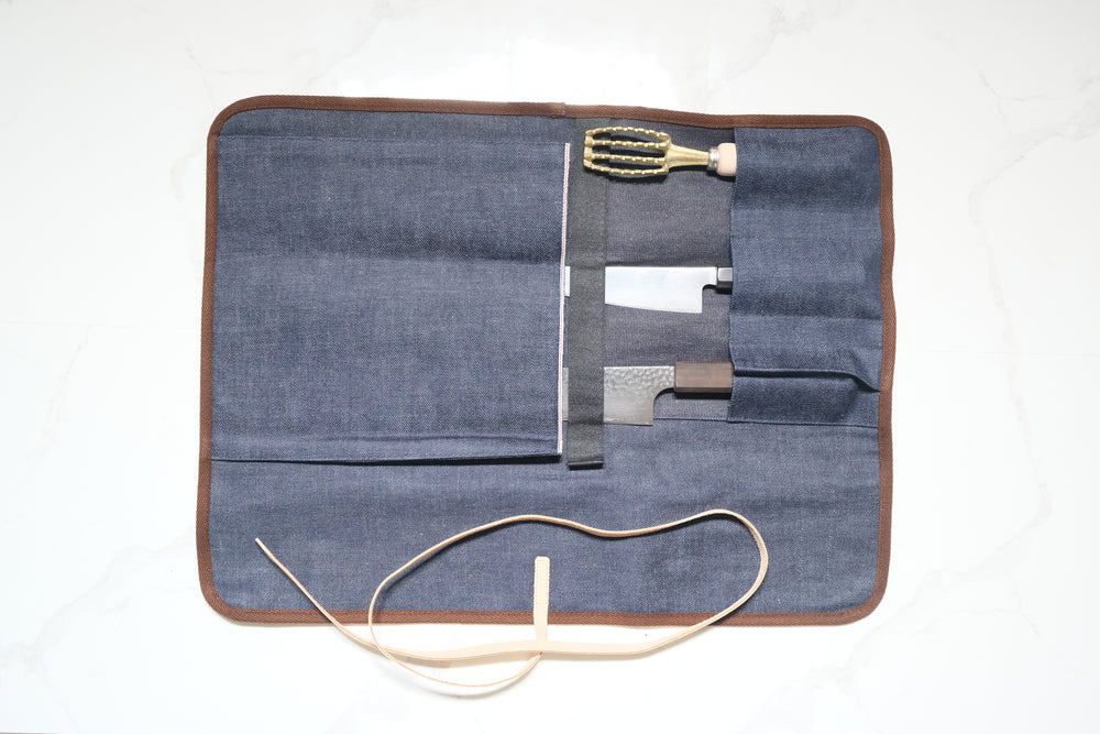 3-Piece Knife Roll - Japanese Denim