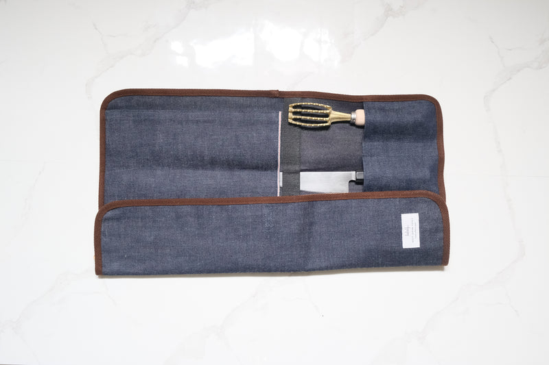 3-Piece Knife Roll - Japanese Denim