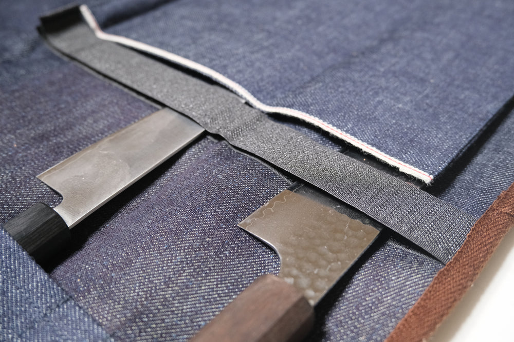3-Piece Knife Roll - Japanese Denim