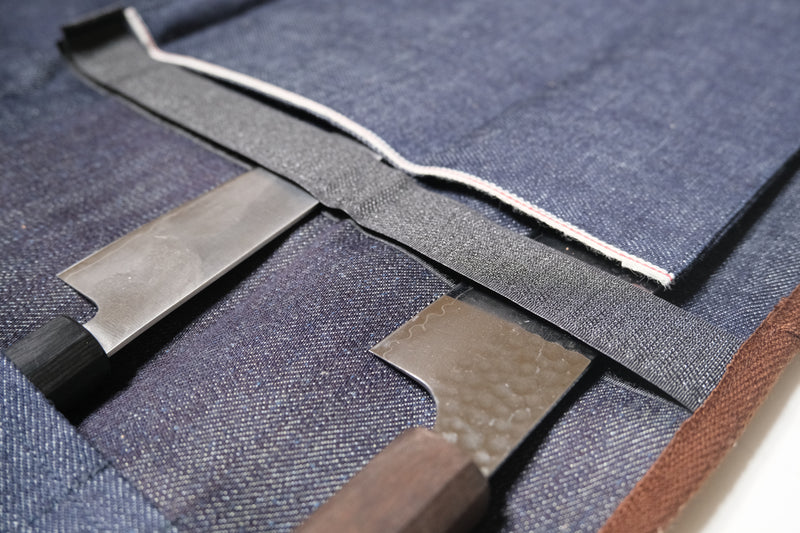 3-Piece Knife Roll - Japanese Denim