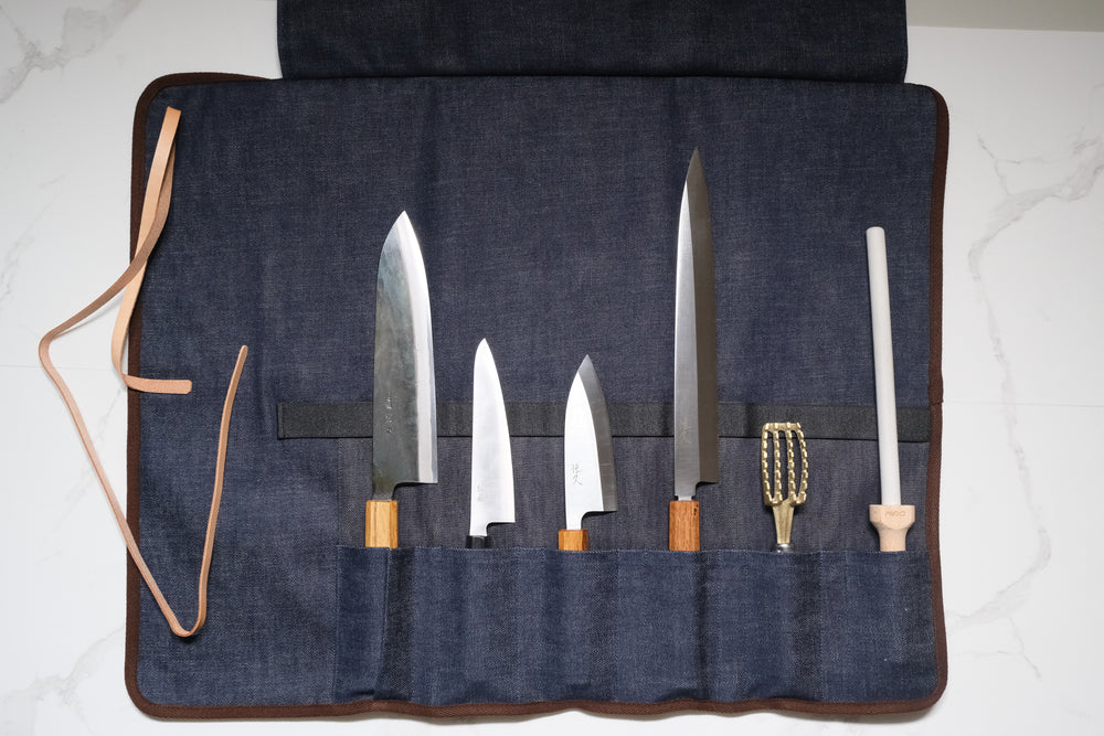 6-Piece Knife Roll - Patterned