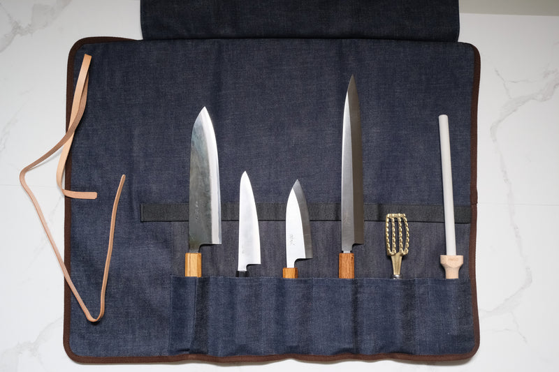 6-Piece Knife Roll - Patterned