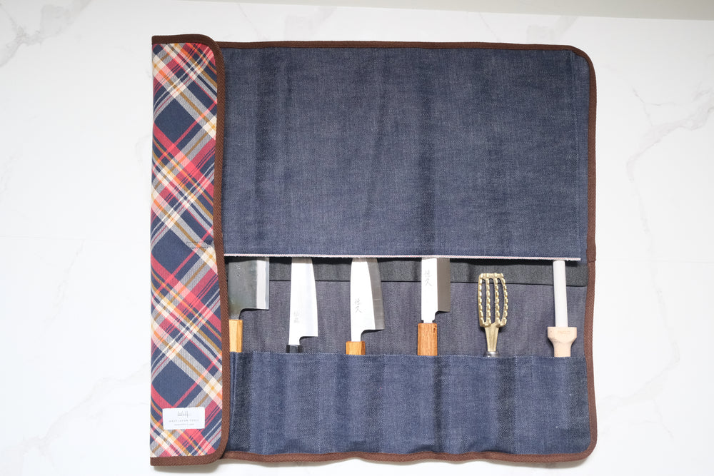 6-Piece Knife Roll - Patterned