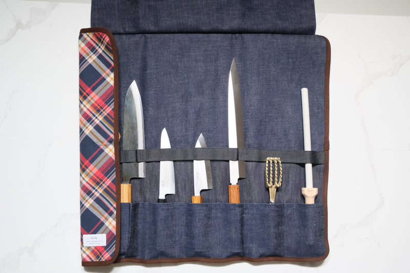 6-Piece Knife Roll - Patterned
