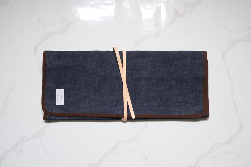 6-Pack Knife Roll - Japanese Denim