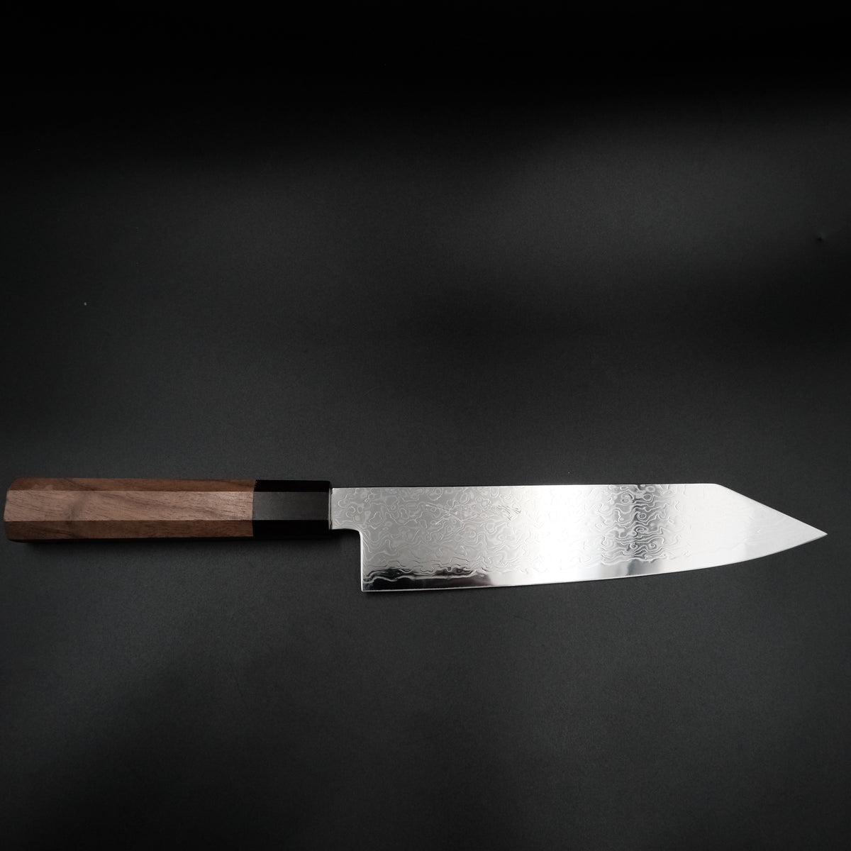Yoshihiro Ginsan Kiritsuke Gyuto 210mm, k-tip uç ve suminagashi damascus gövde