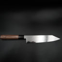 Yoshihiro Ginsan Kiritsuke Gyuto 210mm, k-tip uç ve suminagashi damascus gövde — görsel 1