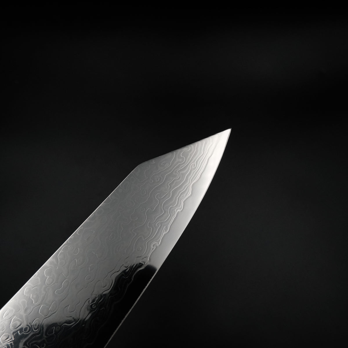 Yoshihiro Ginsan Kiritsuke Gyuto 210mm, suminagashi desen detayı