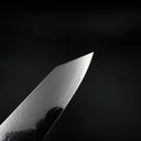 Yoshihiro Ginsan Kiritsuke Gyuto 210mm, suminagashi desen detayı — görsel 8