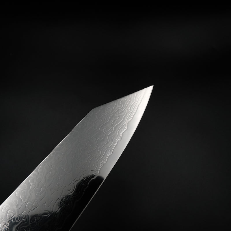 Yoshihiro Ginsan Kiritsuke Gyuto 210mm, suminagashi desen detayı