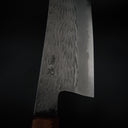 Isamitsu Shirogami #1 Kiritsuke 165mm üzerindeki 勇光 kanji imzası — görsel 3