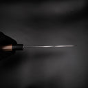 Yoshihiro Ginsan Santoku 180mm, ağız inceliğini gösteren önden görünüm — görsel 8