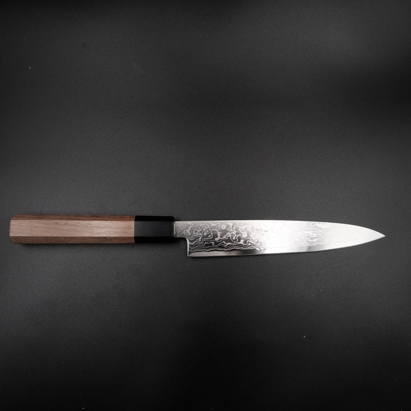 Yoshihiro Ginsan Petty 150mm, suminagashi damascus gövde ve manda boynuzu bilezik