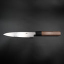 Yoshihiro Ginsan Petty 150mm, ceviz sekizgen wa saplı Japon petty bıçağı, yandan tam boy görünüm — görsel 3