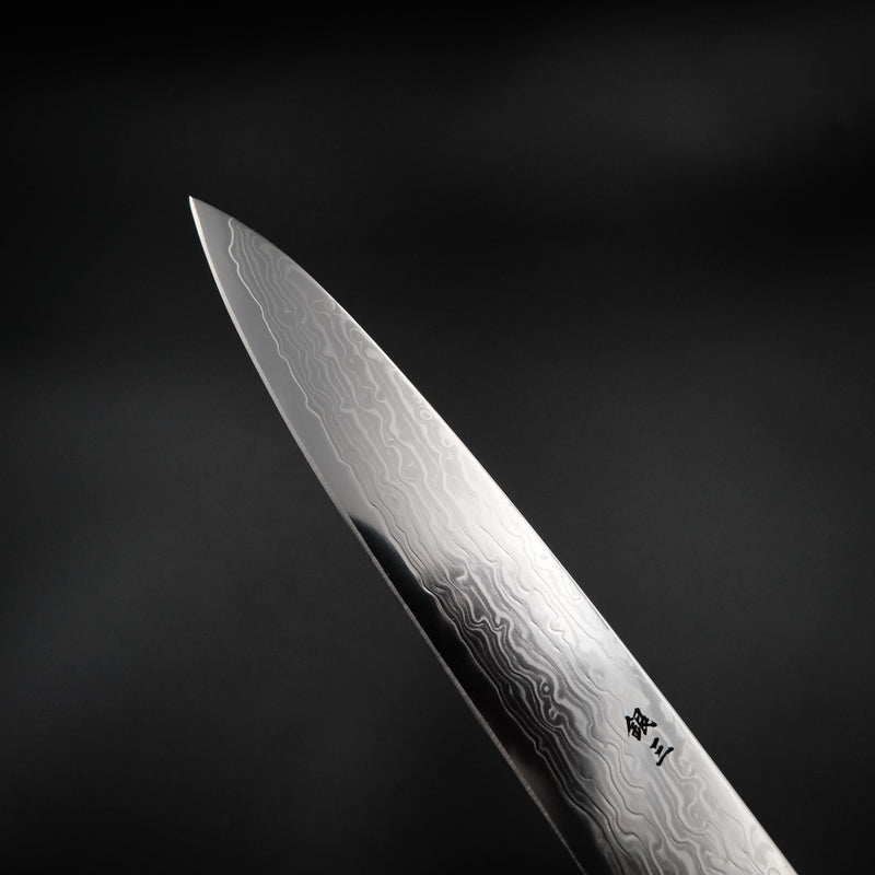 Yoshihiro Ginsan Petty 150mm üzerindeki 銀三 çelik damgası