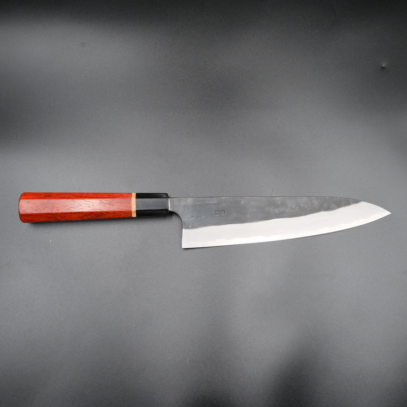 Nao Yamamoto Aogami #2 Gyuto 210mm, paduk sekizgen wa saplı, yandan tam boy görünüm