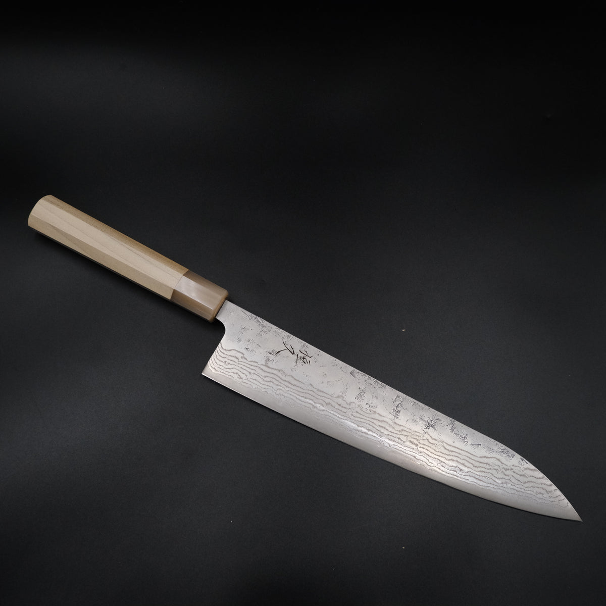 Tsunehisa SW Gyuto 240mm, açılı stüdyo görünümü