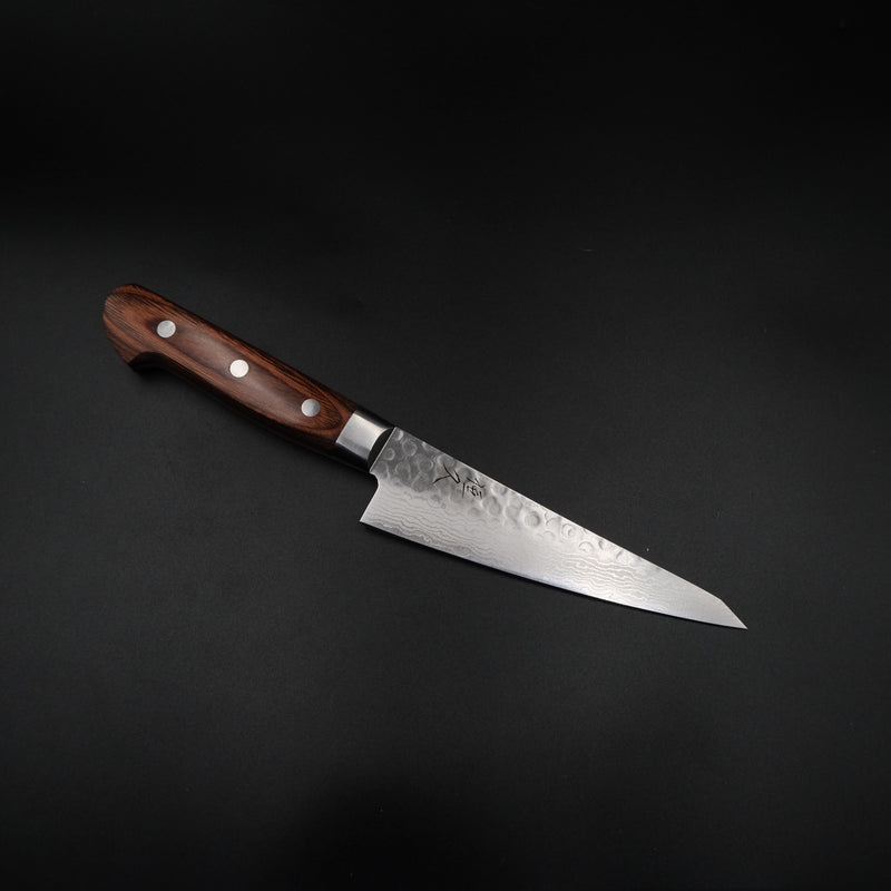 Tsunehisa VG-10 Honesuki 150mm - Damascus Tsuchime (Kahverengi Sap)