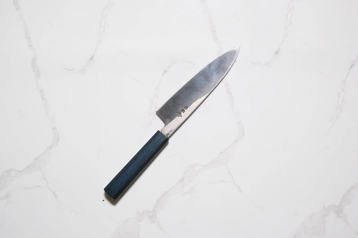 Itsuo Doi Shirogami #3 Funayuki - Black Tsuchime (Indigo)