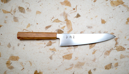Hatsukokoro Hikari SLD Gyuto - Mirror 195mm - Zeytin Ağacı