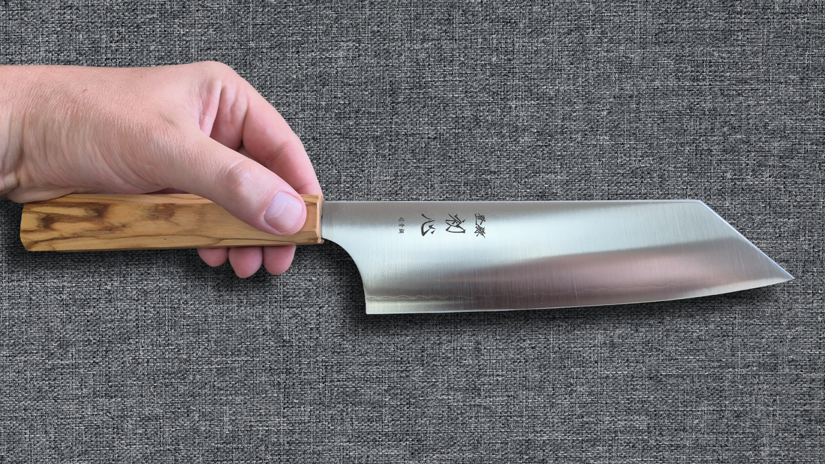 Hatsukokoro Aogami Super Bunka - Migaki 180mm - Olive Wood