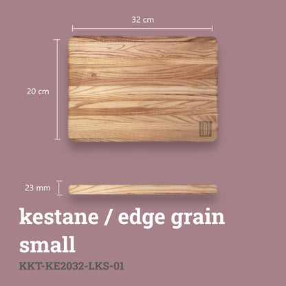Edge Grain Kesme Tahtası - Kestane