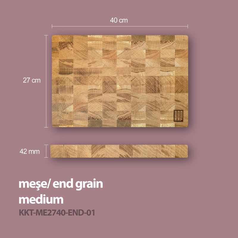 End Grain Cutting Board - Oak