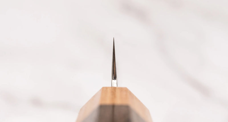 Yasuda Hamono VG-10 Petty Kotetsu - Damascus Tsuchime 150mm