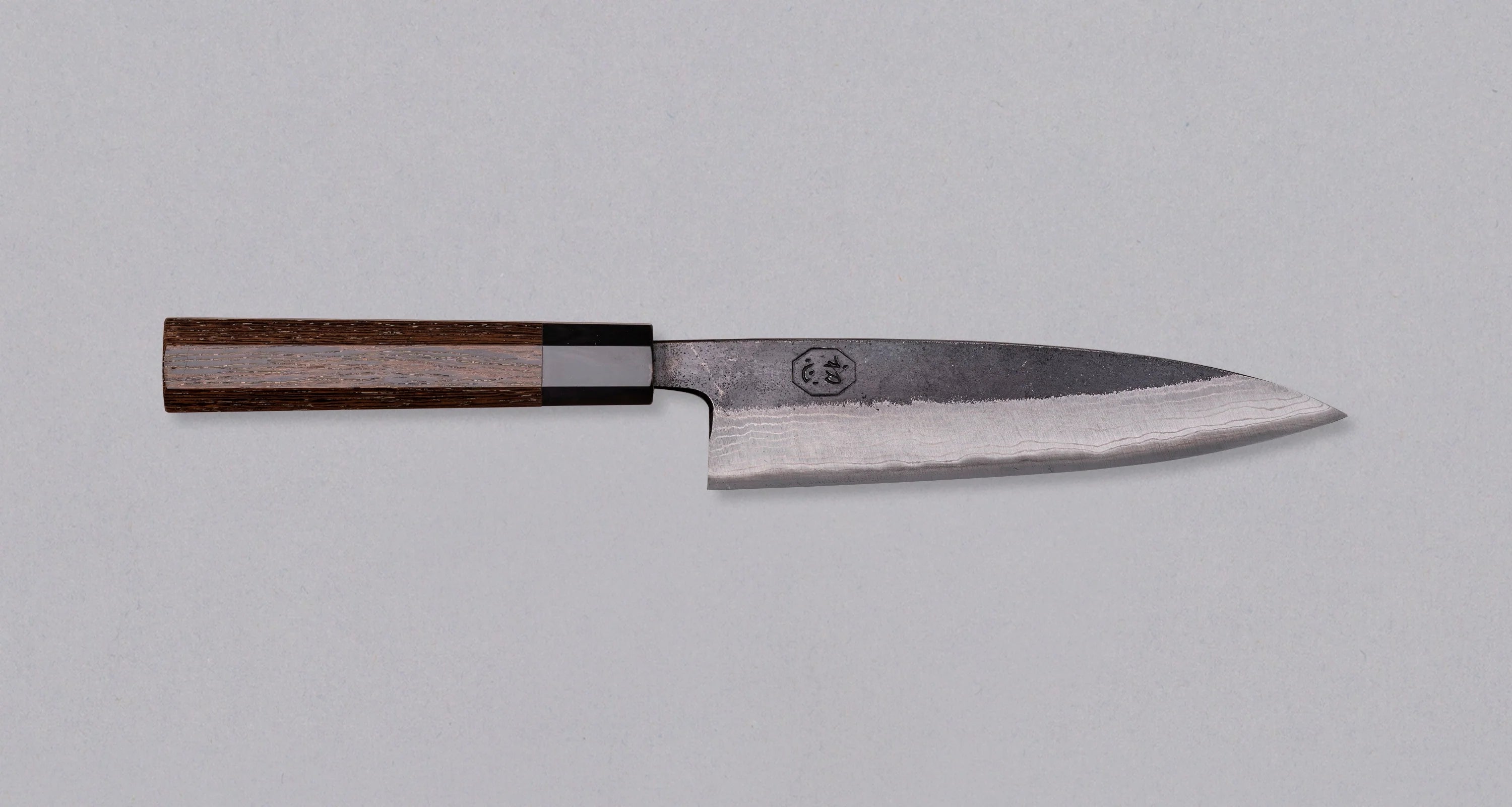 Hatsukokoro Aogami #2 Petty Kumokage - Damascus Kurouchi 150mm