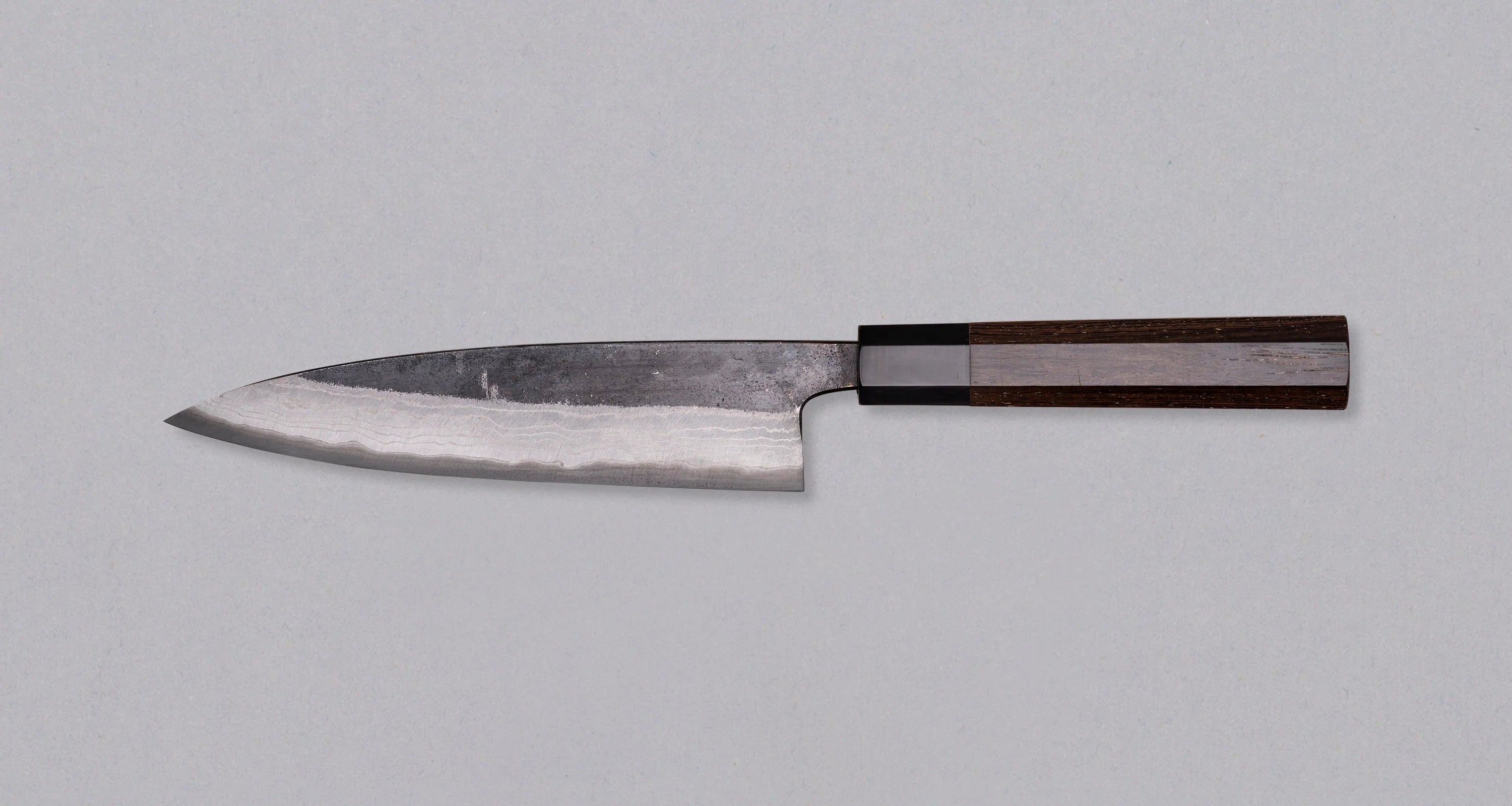 Hatsukokoro Aogami #2 Petty Kumokage - Damascus Kurouchi 150mm