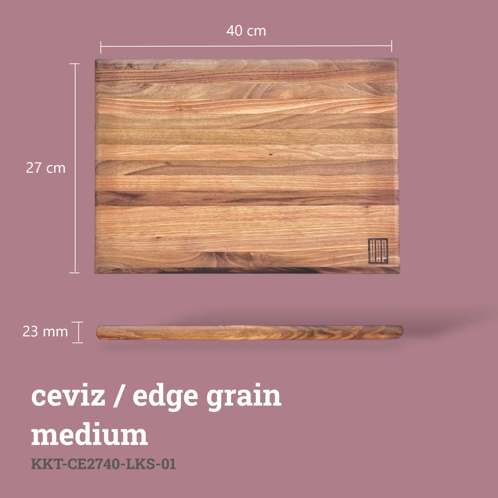 Edge Grain Kesme Tahtası - Ceviz
