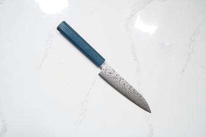 Makoto Kurosaki VG-7 Petty - Damascus Tsuchime 135mm