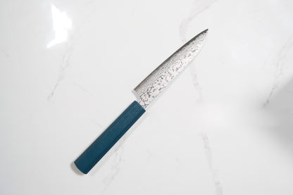 Makoto Kurosaki VG-7 Petty - Damascus Tsuchime 135mm