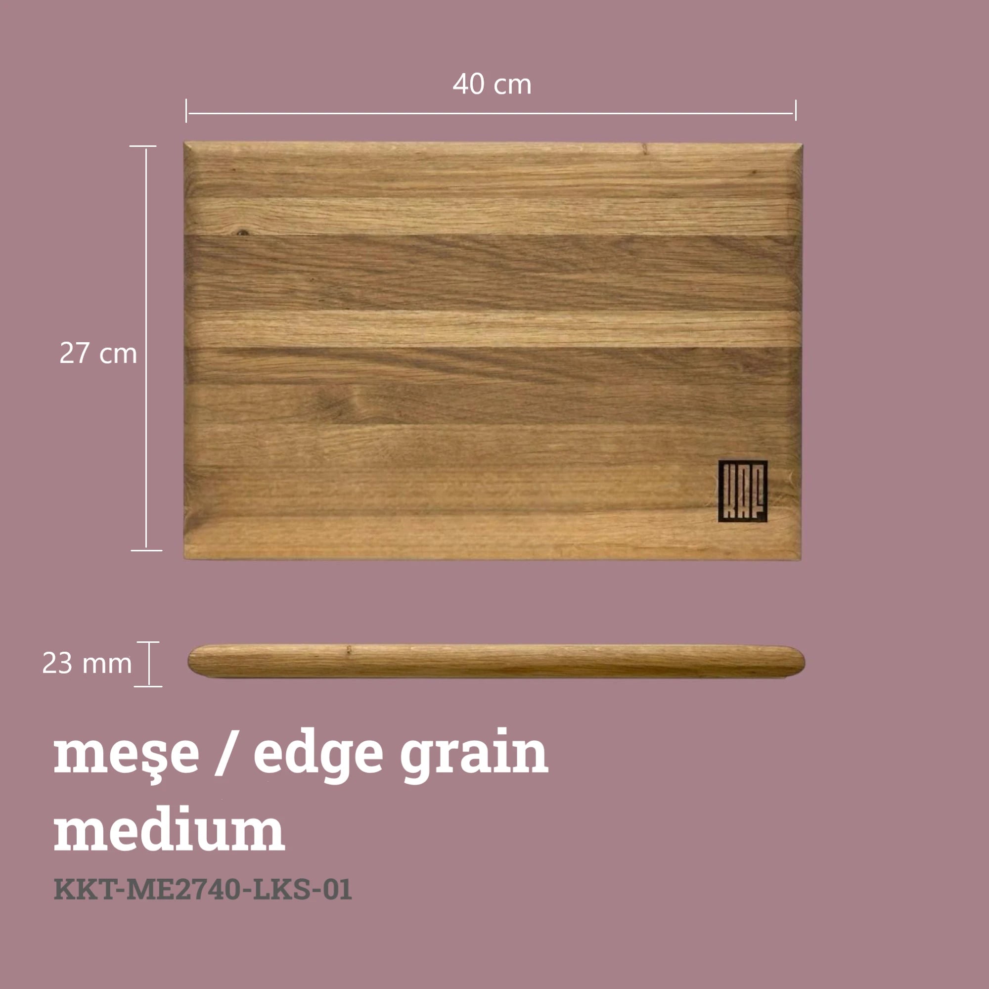 Edge Grain Kesme Tahtası - Meşe