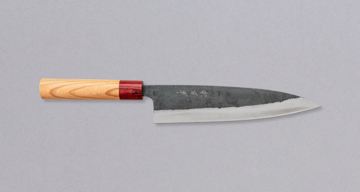 Muneishi Aogami #2 Gyuto - Damascus Kurouchi 210mm