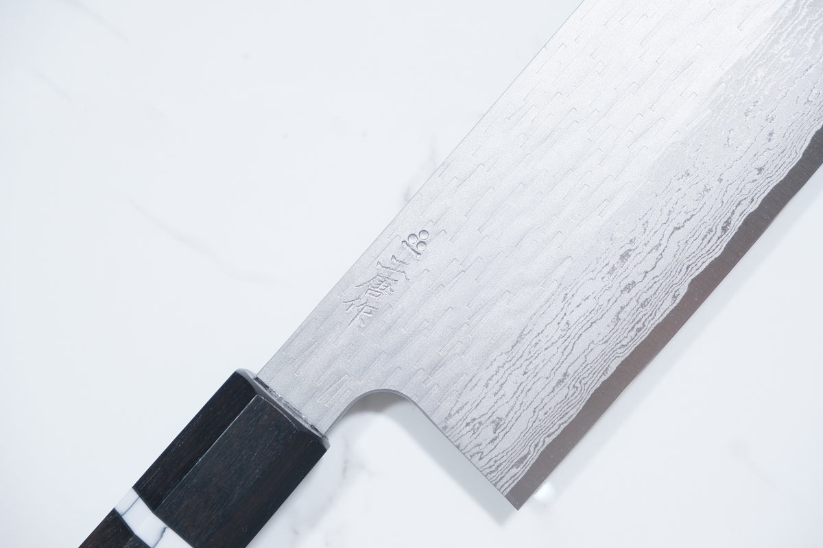 Nigara Hamono VG XEOS Nakiri - Tsuchime Damascus 180mm