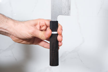 Nigara Hamono VG XEOS Nakiri - Tsuchime Damascus 180mm